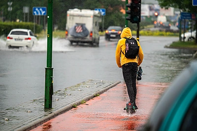 Klaipėdos gatvės po liūties / Edvino Vaičiulio nuotr.