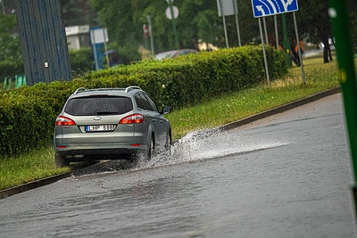 Klaipėdos gatvės po liūties / Edvino Vaičiulio nuotr.