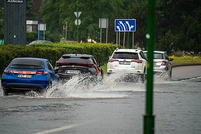 Klaipėdos gatvės po liūties / Edvino Vaičiulio nuotr.