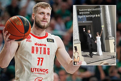 Vilniaus „Ryto“ žaidėjas Martynas Paliukėnas vedė advokatę Bertą Kašėnaitę
