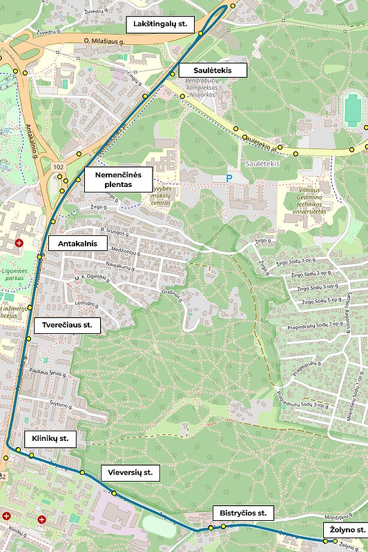 Liepos 17d., 15 maršruto schema
