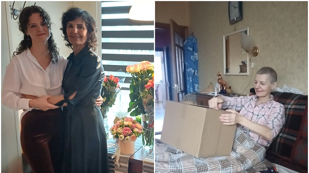 Monika su mama Lidija, vėžio diagnozę išgirdusią dukart / Asmeninės nuotr./ 15min koliažas