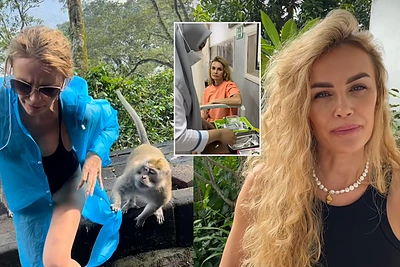 Plinta Kristinos Meseguer vaizdo įrašas iš Balio: nufilmuota, kaip jai įkando beždžionė