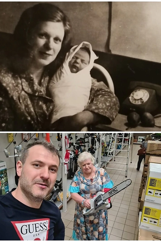 Juozo Kuraičio ir jo mamos duetas / Asmeninio archyvo nuotr.