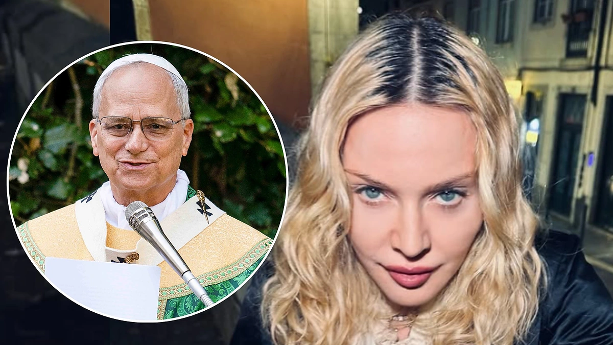 Madonna, popiežius Leonas XIV / „Scanpix“ ir AFP nuotr.