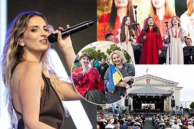 Rotušės aikštėje – ypatingas vakaras: Bučos moterų skausmo dainos ir į mokyklos pamatus sudėtos viltys