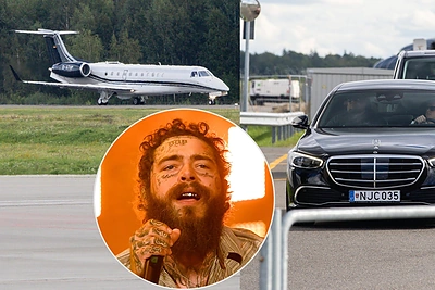 Išskirtiniai kadrai iš oro uosto – Post Malone privačiu lėktuvu nusileido Lietuvoje