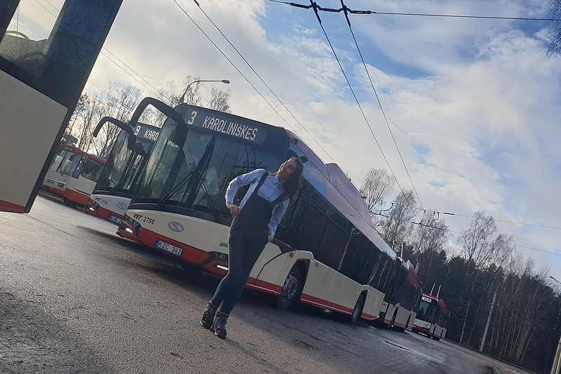 Troleibuso vairuotoja Inga Vosylienė / Asmeninio archyvo nuotr.