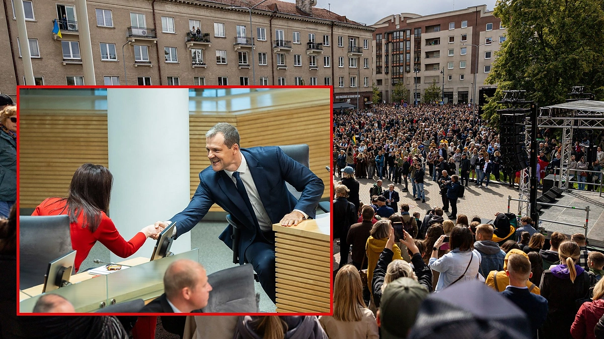 Inga Ruginienė, Gintautas Paluckas, protestas / Pauliaus Peleckio / BNS nuotr.