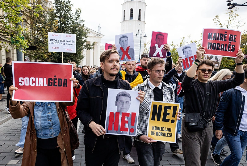 Protestas prieš valdančiąją koaliciją / Pauliaus Peleckio / BNS nuotr.