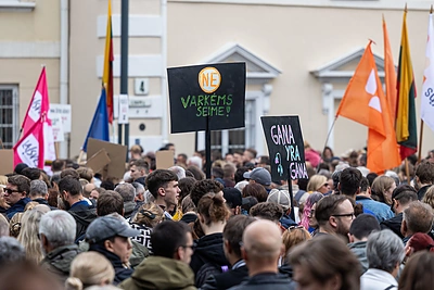 Protestas prieš valdančiąją koaliciją / Pauliaus Peleckio / BNS nuotr.