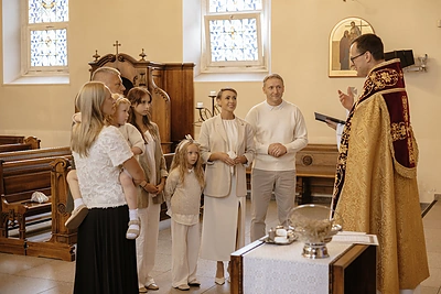 Rimos Petrauskytės-Paulauskienės dukros Adelės krikštynos / Ilonos Jadzevičienės nuotr.