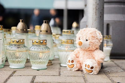 Atsisveikinimas su ledo ritulininku Mindaugu Kieru / Patricija Adamovič / BNS nuotr.