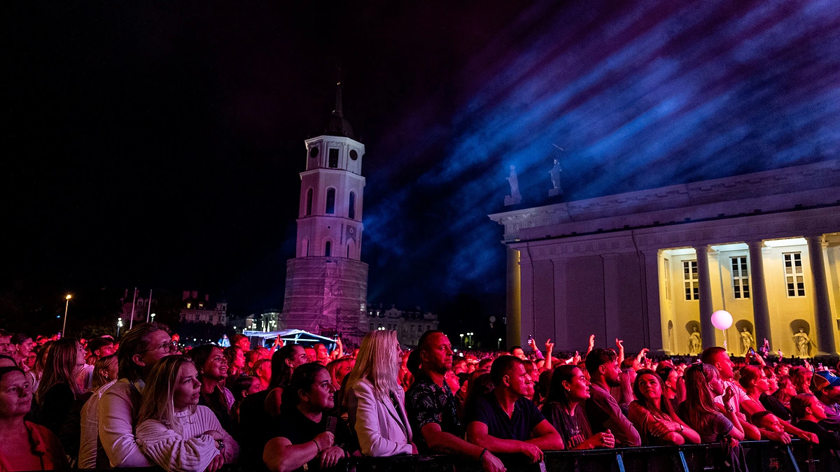 Vilniaus dienos 2025: Evgenya Redko koncertas Katedros aikštėje / Pauliaus Peleckio / BNS nuotr.