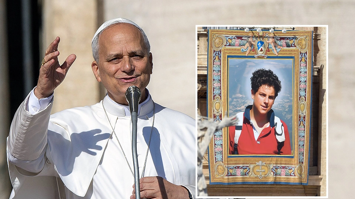 Popiežius Leonas XIV ir Carlo Acutis / Scanpix nuotr.