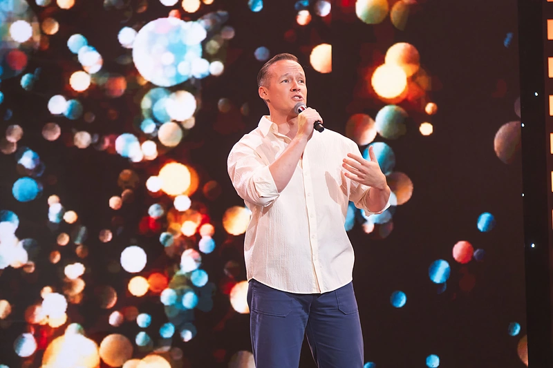 „Žvaigždžių duetai“ filmavimo kadras / Simono Barono nuotr.