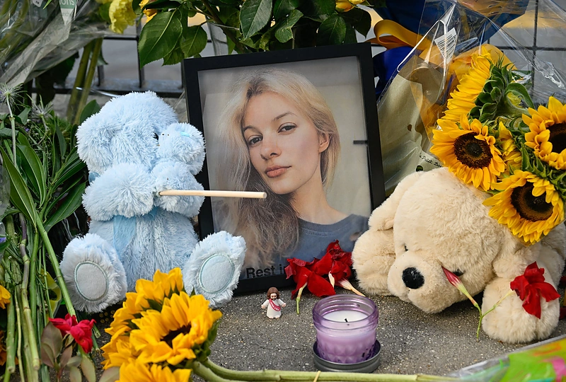 Žmonės atsisveikina su nužudytąja Iryna Zarutska / Vida Press nuotr.