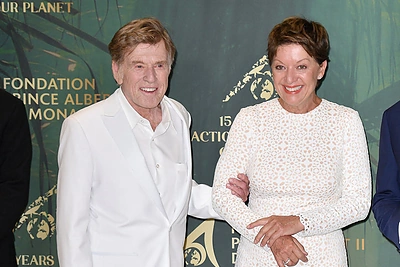 Robertas Redfordas su žmona Sibylle Szaggars / Vida Press nuotr.