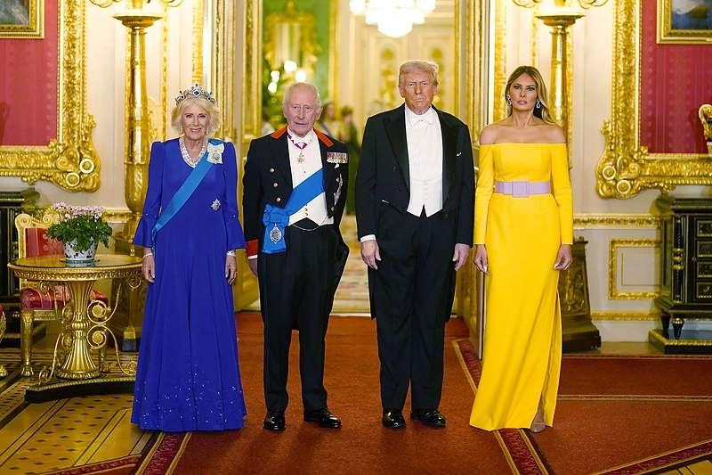 Karalienė Camilla, karalius Charlesas, Donaldas Trumpas ir Melania Trump / Vida Press nuotr.
