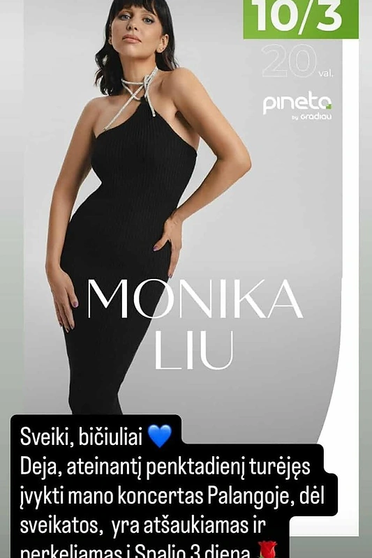 Monikos Liu žinutės / „Instagram“ nuotr.