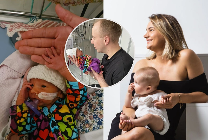 Ankstukė Tėja su mama ir tėčiu / Asmeninio albumo nuotr.