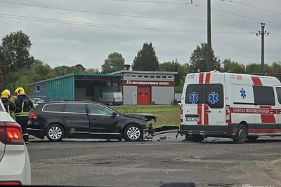 J.Dovydėno avarijos vietoje / „Rokiškio Sirenos“ skaitytojo nuotr.