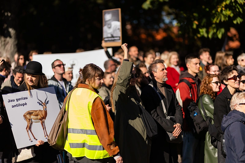 Kultūros bendruomenės protestas prieš kandidatą į kultūros ministrus / Roberto Riabovo / BNS nuotr.