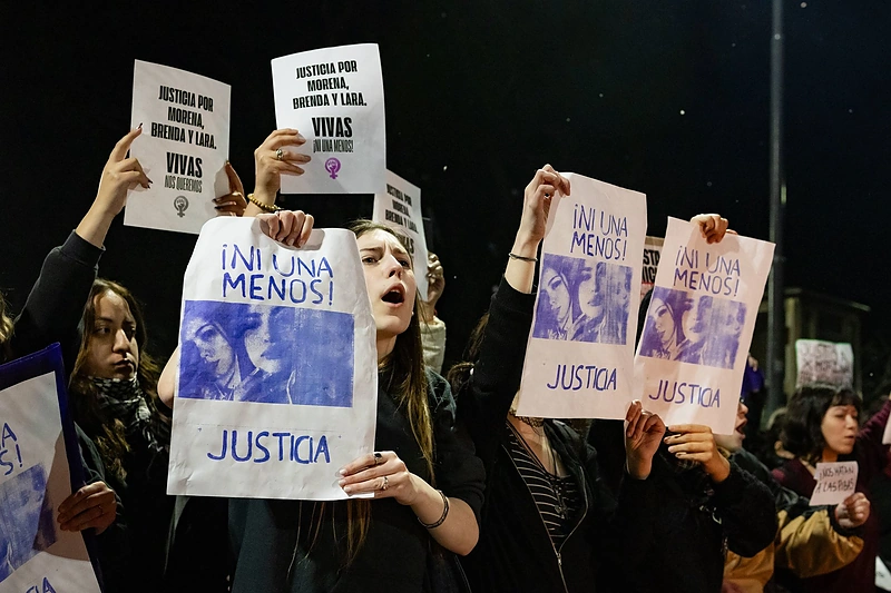 Po merginų nužudymo Argentinoje – protestai / Deimantas Čeplinskas nuotr.