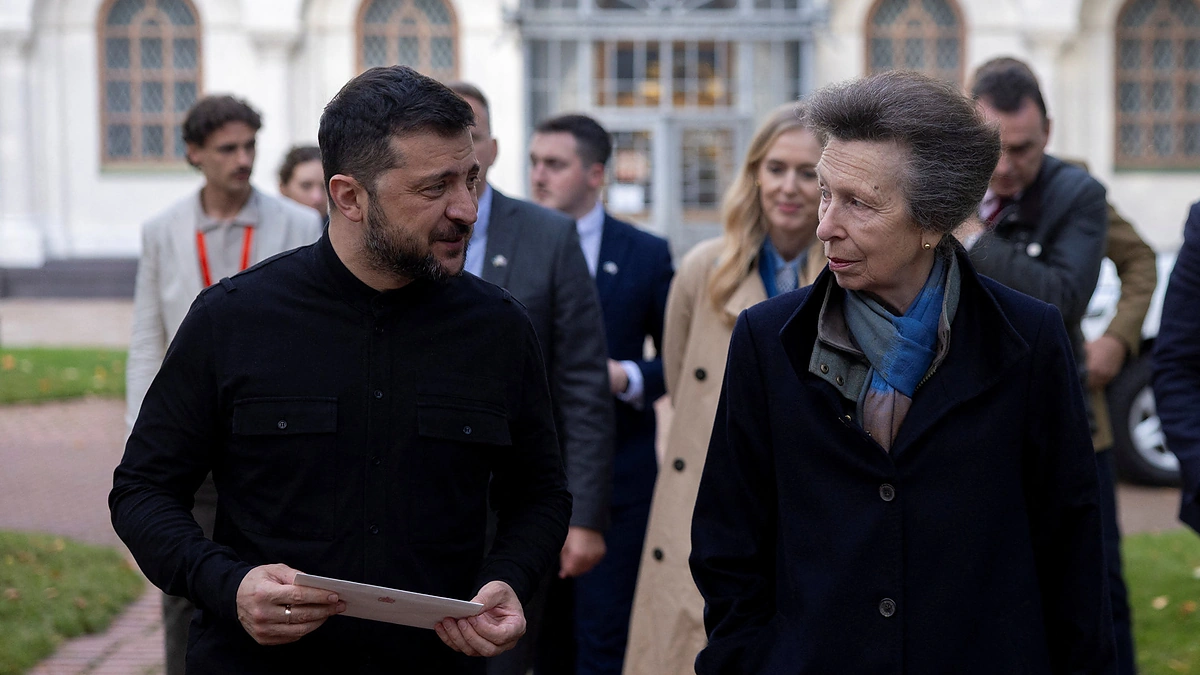 Volodymyras Zelenskis, princesė Anne / Scanpix nuotr.