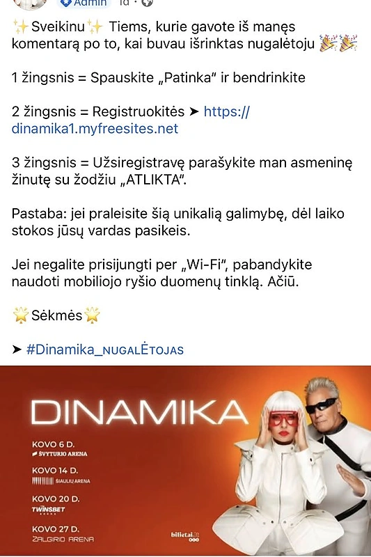 Sukčiai apsimeta grupe / Stop kadras