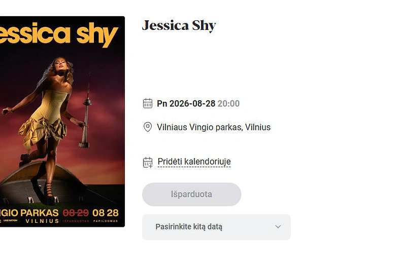 Bilietai į Jessicos Shy koncertą / Ekrano nuotr.