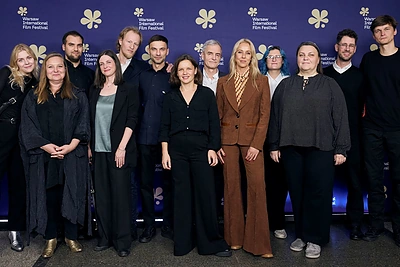 „Badautojų namelio“ pristatymas Varšuvos kino festivalyje / A. Dainavičius ir A. Solomino nuotr.