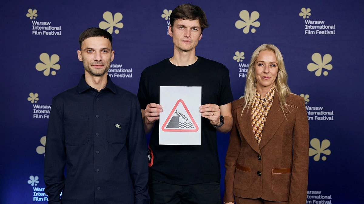 „Badautojų namelio“ pristatymas Varšuvos kino festivalyje / A. Dainavičius ir A. Solomino nuotr.