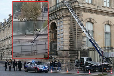 Paviešintas sensacingas vaizdo įrašas – užfiksavo Luvro plėšikų pabėgimą