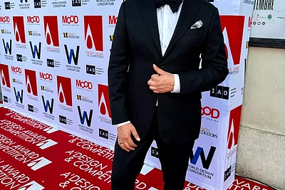 Kęstutis Lekeckas ant raudonojo kilimo / Asmeninio archyvo nuotr.