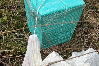 Pasieniečių perimti kontrabandiniai balionai / VSAT nuotr.