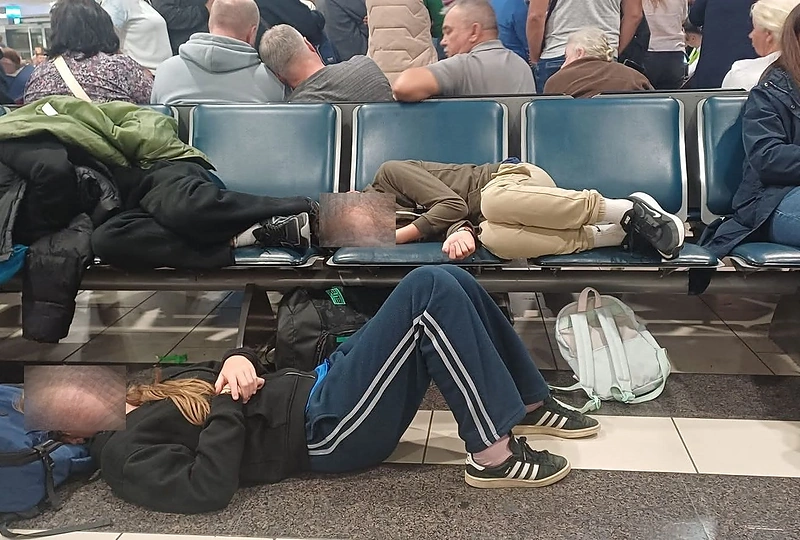 Lietuviai, užstrigę Antalijos oro uoste / Asmeninio archyvo nuotr.