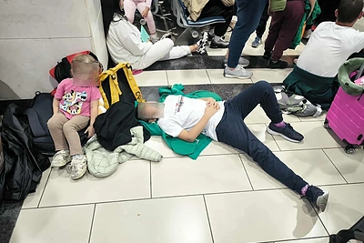 Lietuviai, užstrigę Antalijos oro uoste / Asmeninio archyvo nuotr.