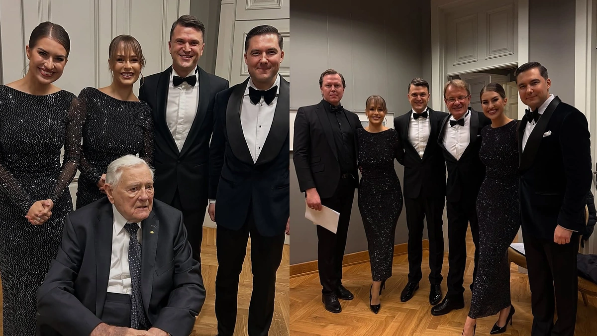 Ieva Barbora Juozapaitytė, Gabrielė Lileikaitė-Pavilionė, Tomas Pavilionis, Andrius Apšega ir Valdas Adamkus / Asmeninio albumo nuotr.