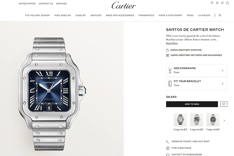 „Cartier“ laikrodis / Ekrano nuotr.