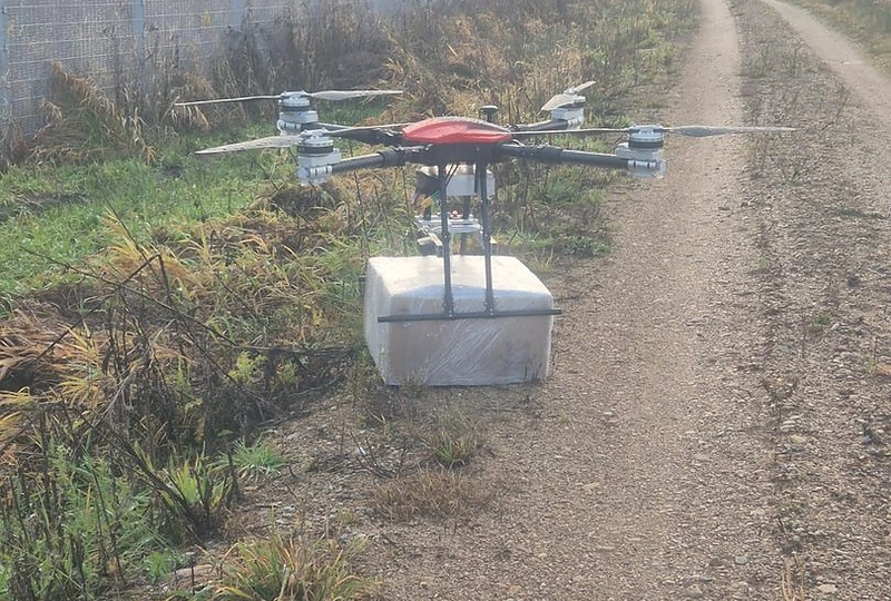 Purvėnų užkardos pasieniečių perimtas dronas / VSAT nuotr.