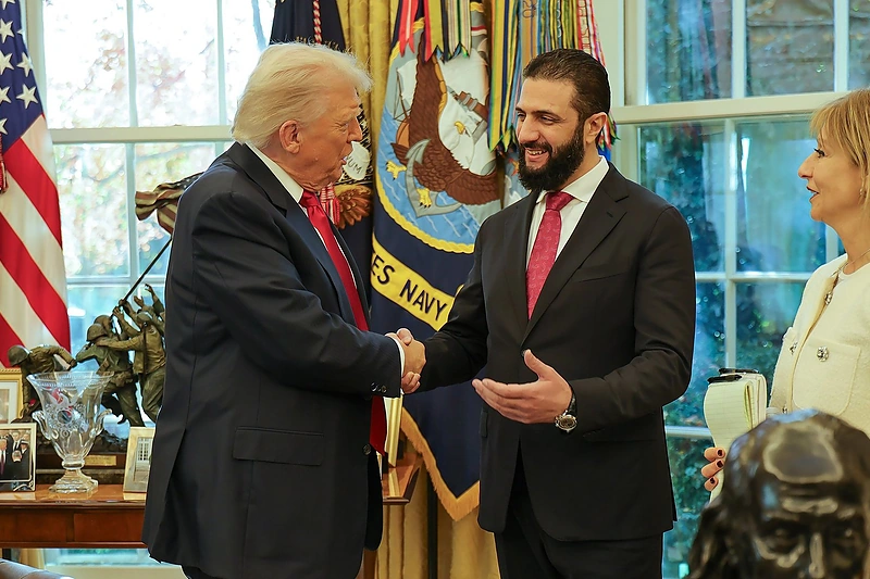Donaldas Trumpas ir Ahmed al-Sharaa / Vida Press nuotr.