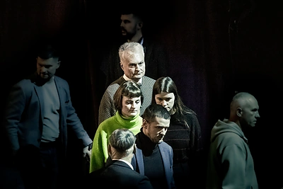 „Kraftwerk“ koncerto akimirka / Simo Martinonio nuotr.