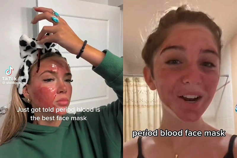 Menstruacijų kraujo kaukės / Stop kadras