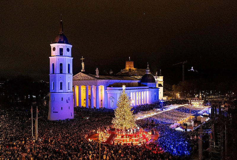 Vilniaus Kalėdų eglės įžiebimas / Pauliaus Peleckio / BNS nuotr.