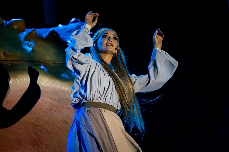 Miuziklo „Eglė žalčių karalienė“ akimirka / Nendrės Žilinskaitės nuotr.