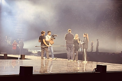 Sumaištis M1 muzikos apdovanojimų repeticijų metu / 15min nuotr.