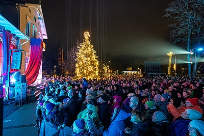 Palangos Kalėdų eglės įžiebimas / Aldo Kazlausko nuotr.