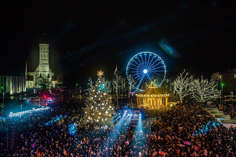 Šiaulių Kalėdų eglės įžiebimas / Liubov Yarmoshenko nuotr.