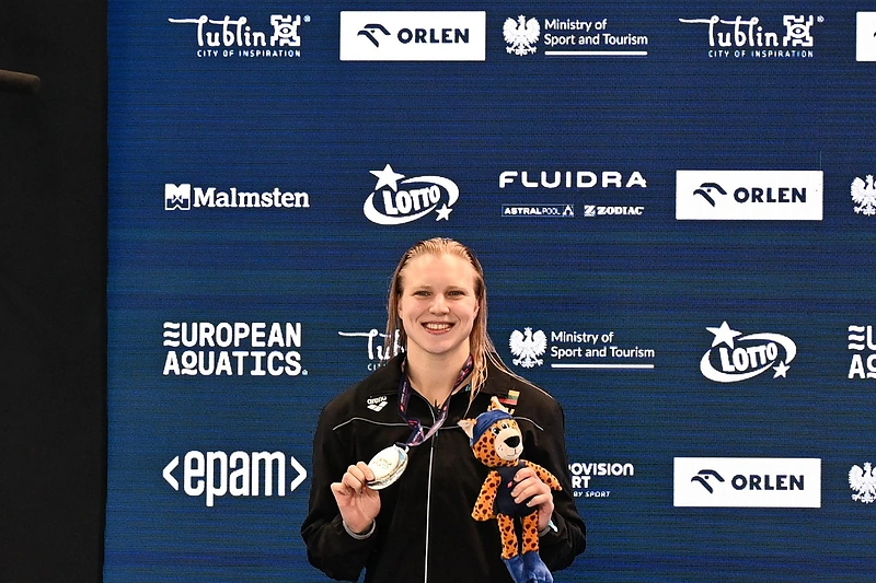 Rūta Meilutytė Europos čempionate pelnė sidabrą. / „LTU-Aquatics"/Dariaus Kibirkščio nuotr.